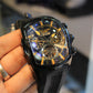 Luxury Reef Tiger Aurora Tank II Black PVD Automatic Sport Watches for Men