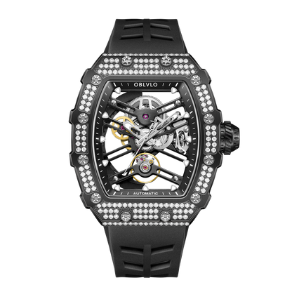 OBLVLO XM XSK Series Luxury Automatic Skeleton Diamond Watch For Sale