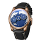 Einzigartige Automatikuhren für Herren mit blauem Zifferblatt und Karten des Pazifiks – Serie OBLVLO JM EARTH