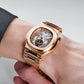 Luxury Men's 44mm Square Crystal Bezel Multifunction 24-Hour Tourbillon Style Watch | REEF TIGER RGA20S7 Business Wrist Watches
