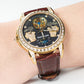 Reef Tiger RGA1935 - Affordable Luxury Yellow Gold/Diamond Mens Moon Phase Automatic Tourbillon Style Dial Dress Watches