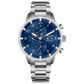 Luxury Vintage Blue Dial Oblvlo Design Men's Chronograph Style Pilot Watch - IM-MU YGB