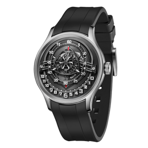 OBLVLO BLM ROTOR Mens Unique Rotary Engine Automatic Black Skeleton Dial Watches for Sale