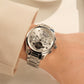 Classic Men's Dress White Day Date Automatic Tourbillon Style Dial Watch - Reef Tiger RGA8235