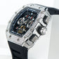 REEF TIGER Aurora RGA3009 Multifunctional Date Luminous Waterproof Flywheel Tonneau Automatic Mechanical Watch for Men