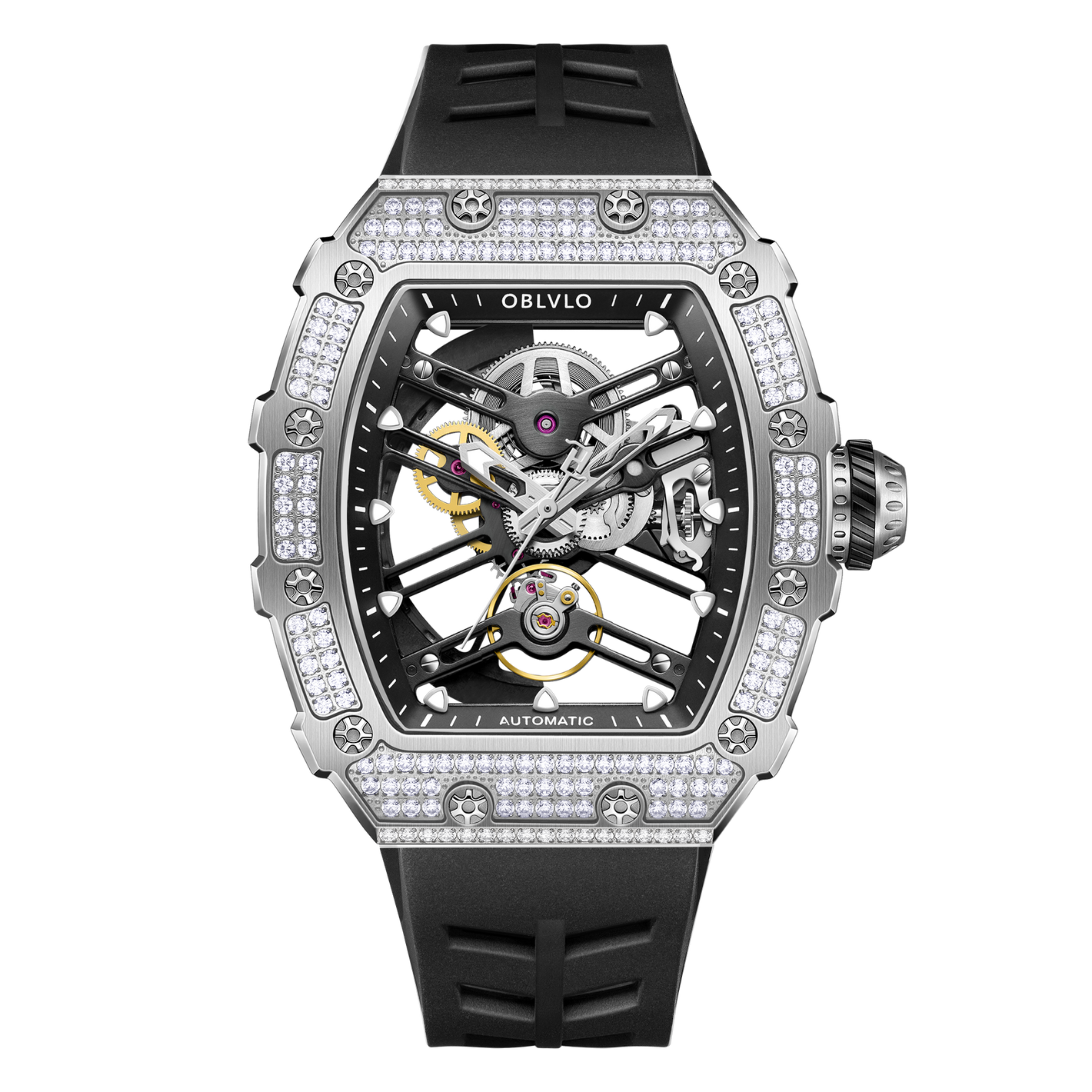 Affordable Luxury Mens Diamond Skeleton Watch for Sale - OBLVLO XM XSK Series