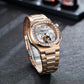 Luxury Men's 44mm Square Crystal Bezel Multifunction 24-Hour Tourbillon Style Watch | REEF TIGER RGA20S7 Business Wrist Watches