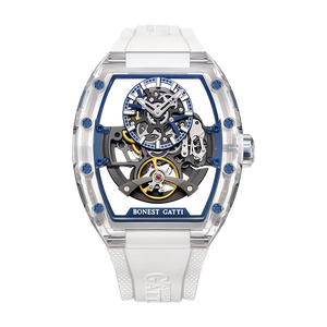 Luxury Men's Automatic Skeleton Watch - Best Bonest Gatti BG9960-A2 Unique Transparent Watch