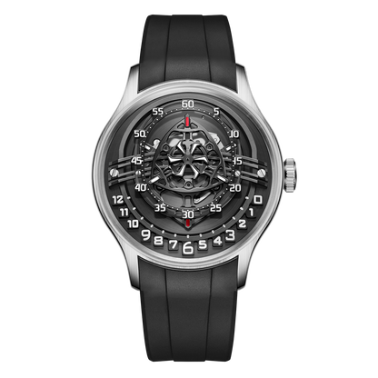 OBLVLO BLM ROTOR Mens Unique Rotary Engine Automatic Black Skeleton Dial Watches for Sale