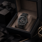 ALL Black OBLVLO JM-ROTOR Rotary-Engine Style Watch with Jump Hour Mechanical Automatic movement Watch