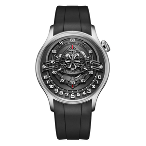 OBLVLO BLM ROTOR Mens Unique Rotary Engine Automatic Black Skeleton Dial Watches for Sale