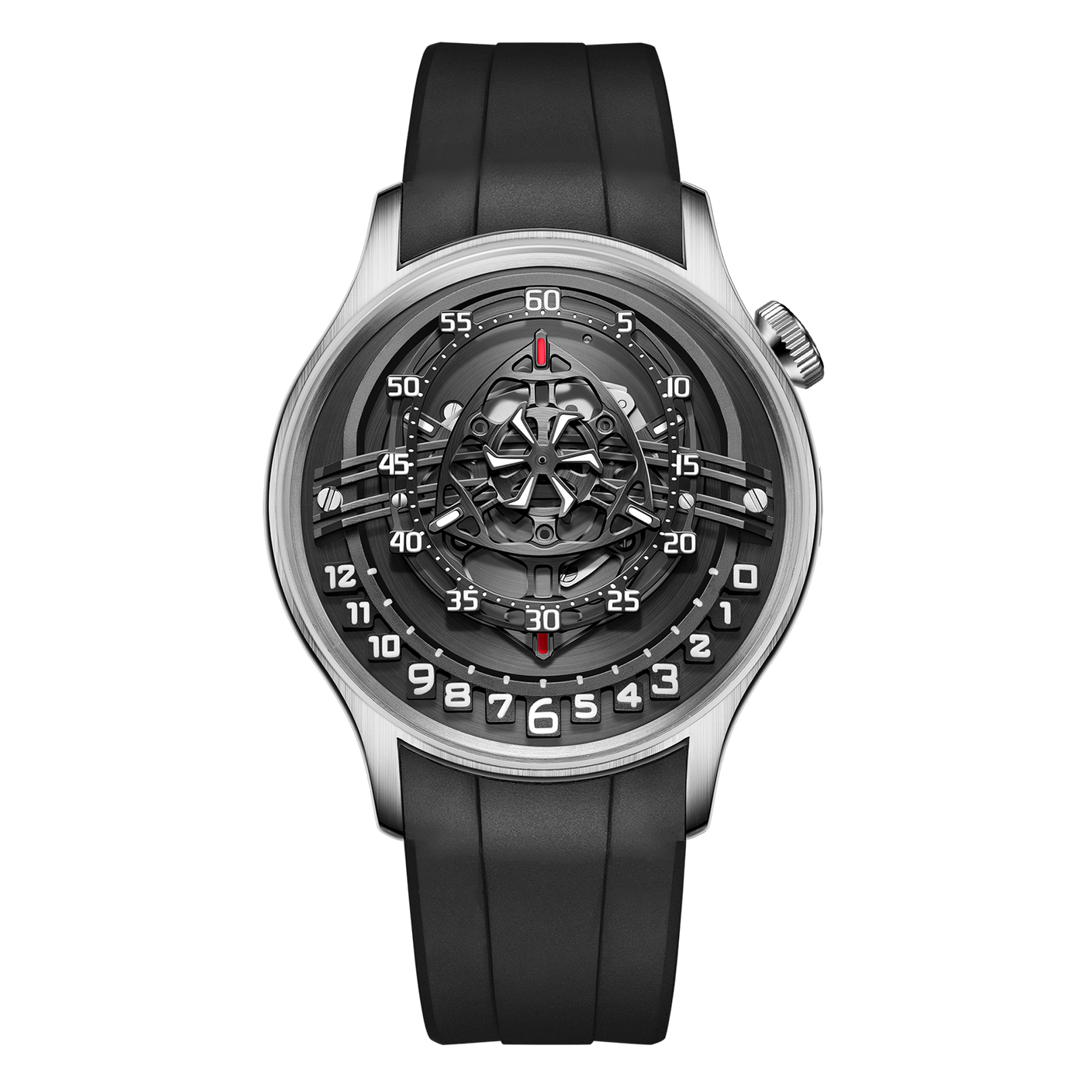 OBLVLO BLM ROTOR Mens Unique Rotary Engine Automatic Black Skeleton Dial Watches for Sale