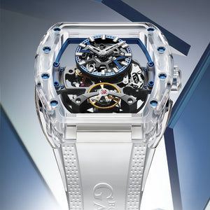Luxury Men's Automatic Skeleton Watch - Best Bonest Gatti BG9960-A2 Unique Transparent Watch