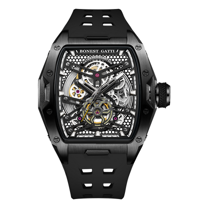 Luxury Bonest Gatti BG5502-A1 Men's Automatic Skeleton PVD Watch - Best Watch for Sale