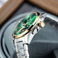 Yellow Gold Case / Green Day Date Automatic Tourbillon Style Dial Watches for Men - Reef Tiger RGA8235