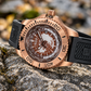 Montres de plongée militaires automatiques en or rose de luxe abordables pour hommes - Oblvlo BM-PWB