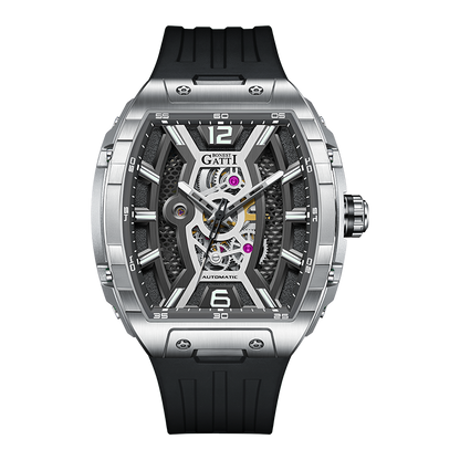 Luxury Mens Watches - Bonest Gatti BG5601-A2 Automatic Skeleton Sport Watch