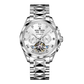 Montre Homme Classique Habillée Blanche Jour Date Automatique Style Tourbillon Cadran - Reef Tiger RGA8235