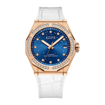 Luxury Womens Watches - Bonest Gatti BG8902-L1 | Roes Gold Diamond Mechanical Watch for Sale