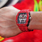 Fashion Unique Chinese Red Lion Dance Skeleton Automatic Watch - Reef Tiger RGA3009