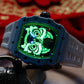 Reef Tiger RGA3009 Mens Watch - Fashion Luxury Chinese Lion Dance Automatic Skeleton Watch