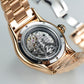 Luxury Reef Tiger Aurora Rose Gold Men's Automatic Skeleton Skull Watch