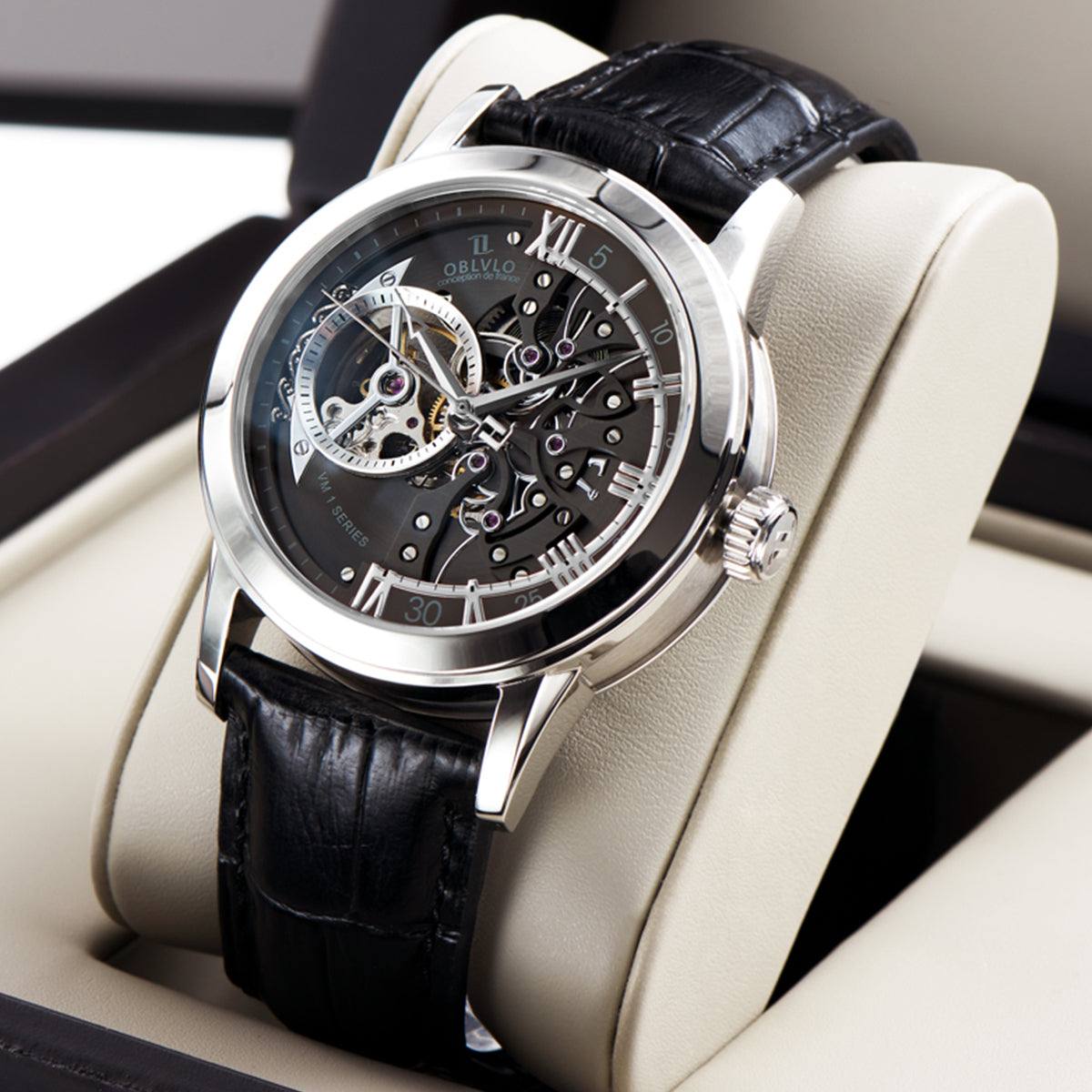 Luxury Oblvlo VM S Men s Mechanical Automatic Skeleton Watches For Sal Luxury Oblvlo VM S Men s Mechanical Automatic Skeleton Watches For Sal