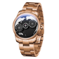 Black Pacific Ocean Maps Dial, Unique Flying Mechanical Automatic Watches For Mens - OBLVLO JM EARTH