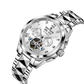 Classic Men's Dress White Day Date Automatic Tourbillon Style Dial Watch - Reef Tiger RGA8235