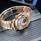 Luxury Men's 44mm Square Crystal Bezel Multifunction 24-Hour Tourbillon Style Watch | REEF TIGER RGA20S7 Business Wrist Watches