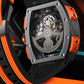 Professional Bonest Gatti BG9950-A3 Men's Watches - Unique Automatic Skeleton Black Carbon Fiber Watch