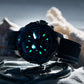 Men's Luminous Waterproof Multifunctional Automatic Mechanical Watch - Reef Tiger RGA3053 Steel/Rubber Strap