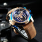 Luxury Reef Tiger Aurora Spider Rose Gold Automatic Chronograph Military Watches for Men