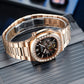 REEF TIGER RGA20S7 44mm Automatic Watches for Men -Multifunction 24-Hour Tourbillon Style Business Wrist Watch