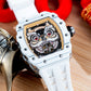 Reef Tiger RGA3009 Mens Watch - Fashion Luxury Chinese Lion Dance Automatic Skeleton Watch