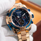 Luxury Reef Tiger Aurora Transformers Rose Gold Military Automatic Wrist Watches For Men