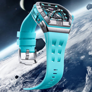 Bonest Gatti BG5701-A3 Mens Watch - Best Luxury Automatic Skeleton Tiffany Blue Watches