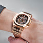 REEF TIGER RGA20S7 44mm Automatic Watches for Men -Multifunction 24-Hour Tourbillon Style Business Wrist Watch