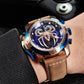 Luxury Reef Tiger Aurora Spider Rose Gold Automatic Chronograph Military Watches for Men