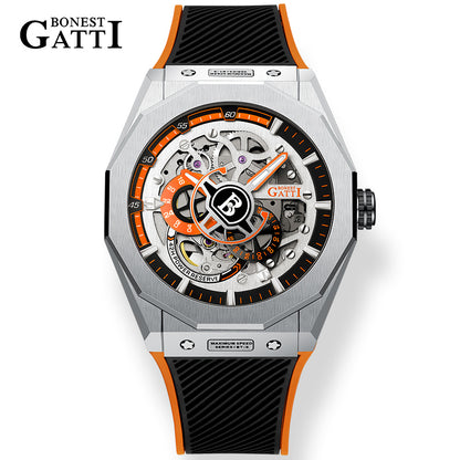 Bonest Gatti BG7601-A2 - Best Men's Sport Automatic Skeleton Watch