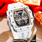 Reef Tiger RGA3009 Mens Watch - Fashion Luxury Chinese Lion Dance Automatic Skeleton Watch