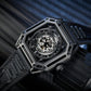 Best Affordable Men Skeleton Military Watches For Sale - Black PVD Oblvlo AK-S BBBB