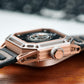 Affordable Luxury Rose Gold Skeleton Military Watches For Men - Oblvlo AK-S-TBBG