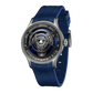 Unique OBLVLO BLM Solar Blue Dial Skeleton Rotation Hands Watch - Cool MIYOTA Movement Automatic Watches