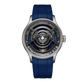 Unique OBLVLO BLM Solar Blue Dial Skeleton Rotation Hands Watch - Cool MIYOTA Movement Automatic Watches