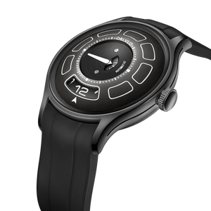 Cool Unique OBLVLO BLM-UFO Black PVD 41mm Modern Display Design Hands Automatic Mechanical Watch