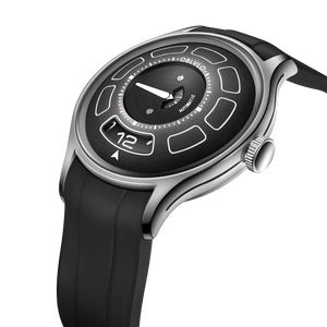 41MM OBLVLO BLM-UFO Unique UFO-Shaped Automatic Watch with Luminous Silicone Strap And Steel Bracelet Waterproof Mechanical Watch