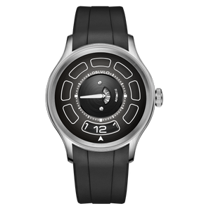 41MM OBLVLO BLM-UFO Unique UFO-Shaped Automatic Watch with Luminous Silicone Strap And Steel Bracelet Waterproof Mechanical Watch