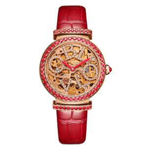 Purple Diamond Skeleton Watches For Ladies Oblvlo BW-RREE