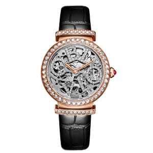 Rose Gold Diamond Women's Mechanical Watches Oblvlo BW-RSWB